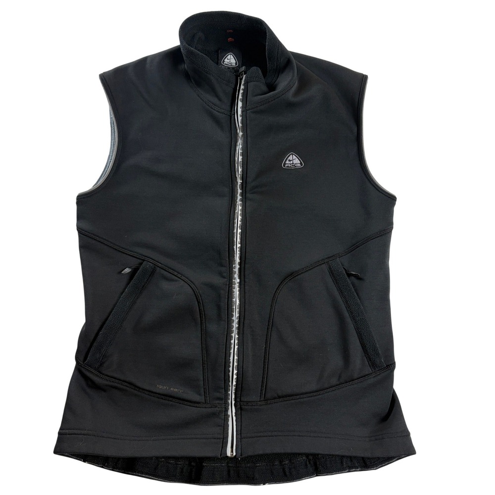 Nike ACG Polartec Therma-FIT Black Vest Womens M‎ Made USA Gorpcore